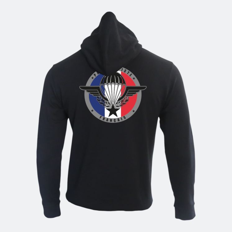 Sweat-shirt Parachutiste Français Noir