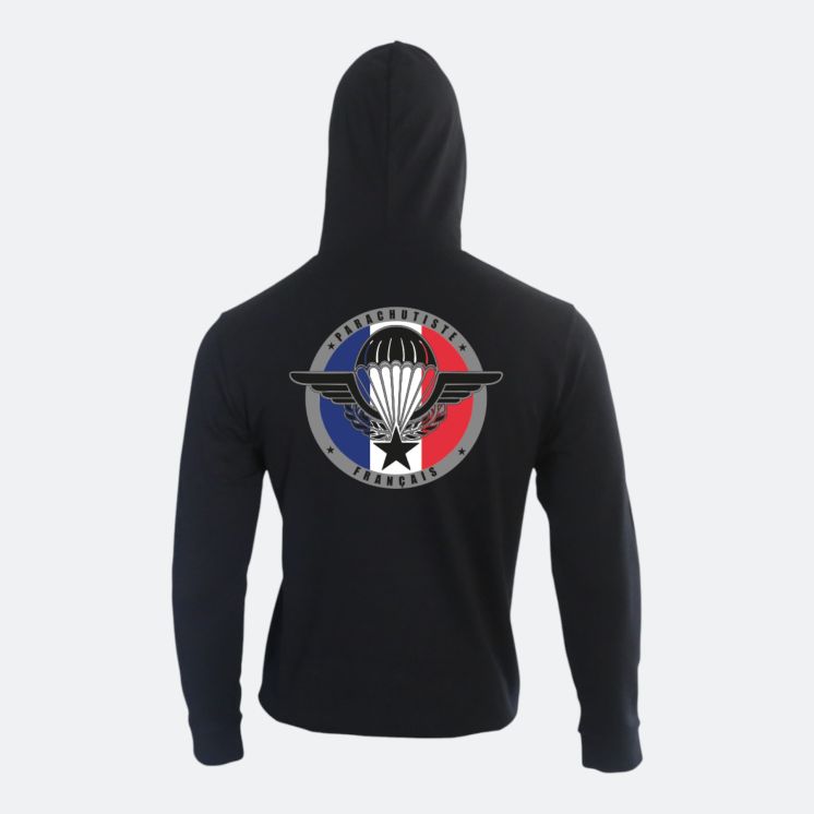Sweat-shirt Parachutiste Français Noir