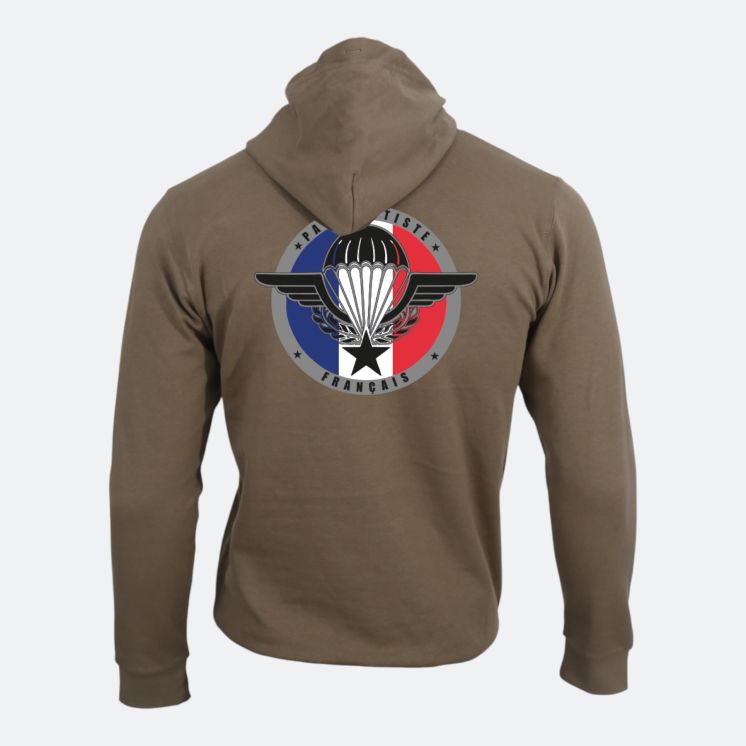 Sweat-shirt Parachutiste Français Moka