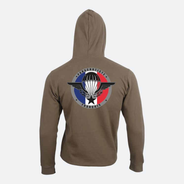 Sweat-shirt Parachutiste Français Moka