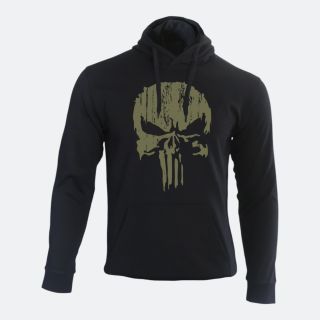 Sweat-shirt Punisher Kaki Noir