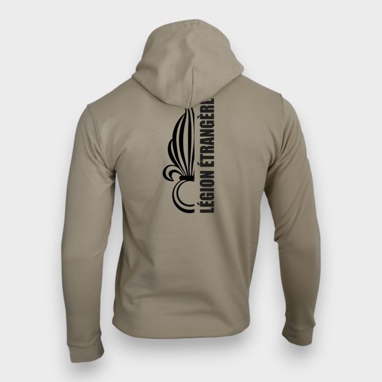 Sweat-shirt zippé Légion Etrangère DesignLight sand