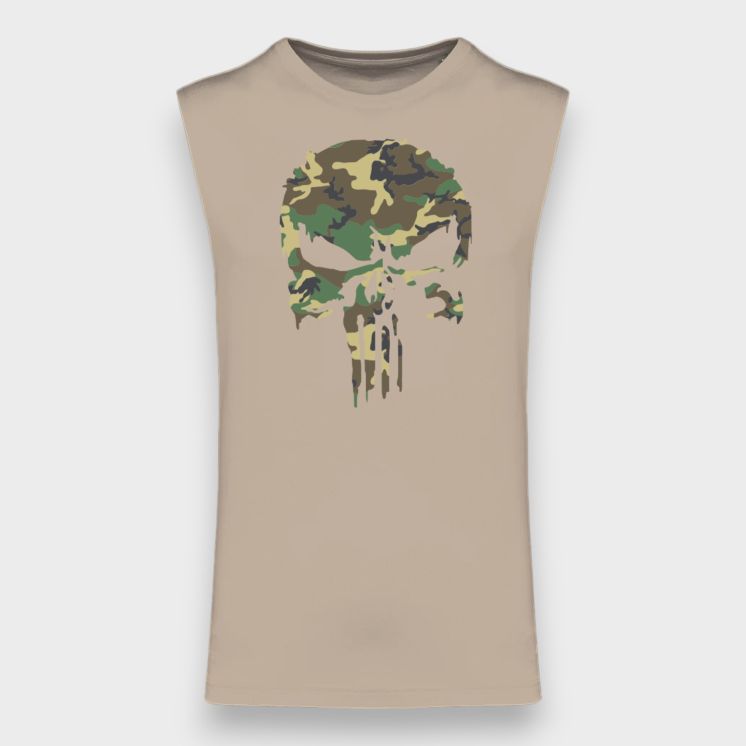 T-shirt sans manche Punisher Camo Light sand