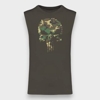 Tee-shirt sans manche Punisher Camo Dark kakhi