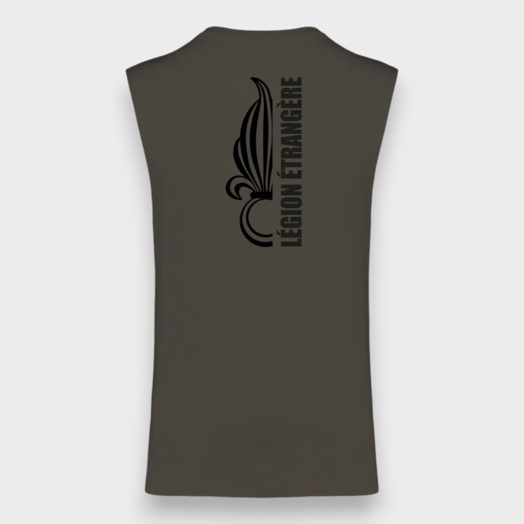 T-shirt sans manche Legion design Dark kakhi