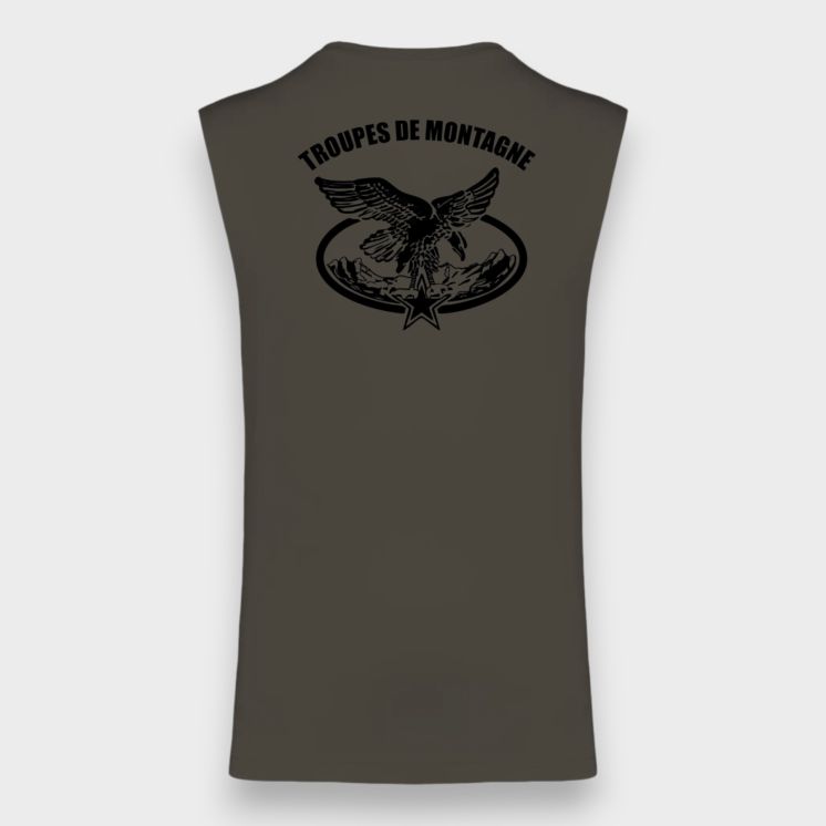 Tee-shirt sans manche Montagne Dark kakhi