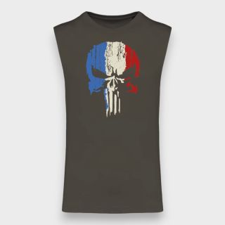 Tee-shirt sans manche Punisher France Dark kakhi