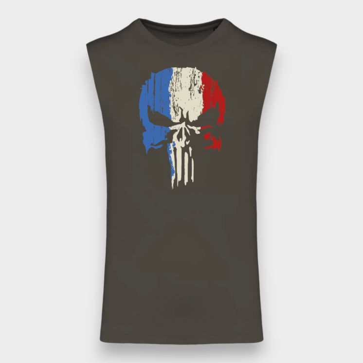 Tee-shirt sans manche Punisher France Dark kakhi