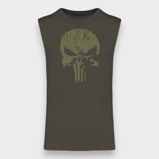 T-shirt sans manche Punisher Kakhi Dark kakhi