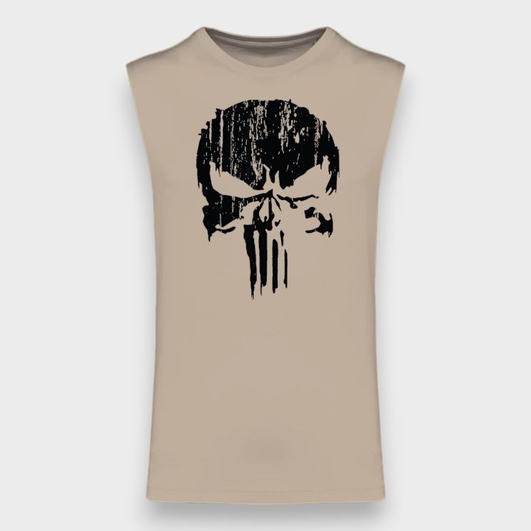 Tee-shirt sans manche Punisher Noir Light sand