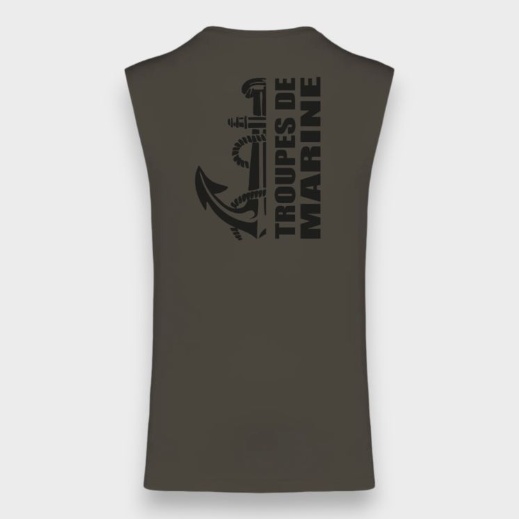 Tee-shirt sans manche TDM design Dark kakhi