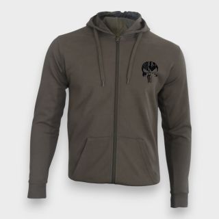 Sweat-shirt zippé Punisher Noir Kakhi