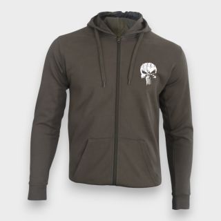 Sweat-shirt zippé Punisher BlancKakhi