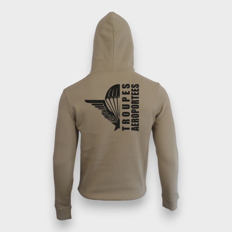 Sweat-shirt 350g Troupes aéroportées Design Wet Sand