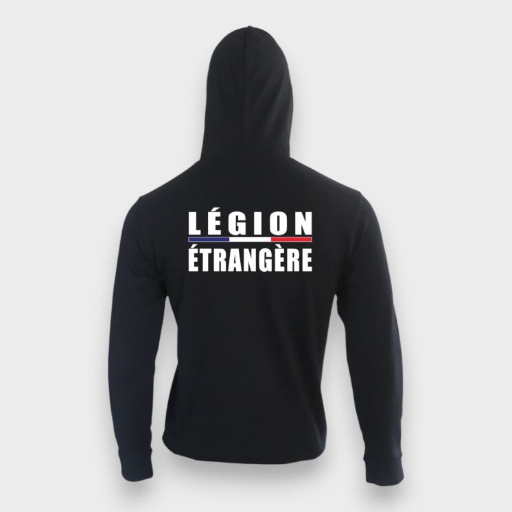 Sweat-shirt zippé Légion Etrangère FranceNoir