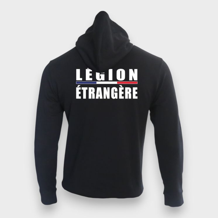 Sweat-shirt zippé Légion Etrangère FranceNoir