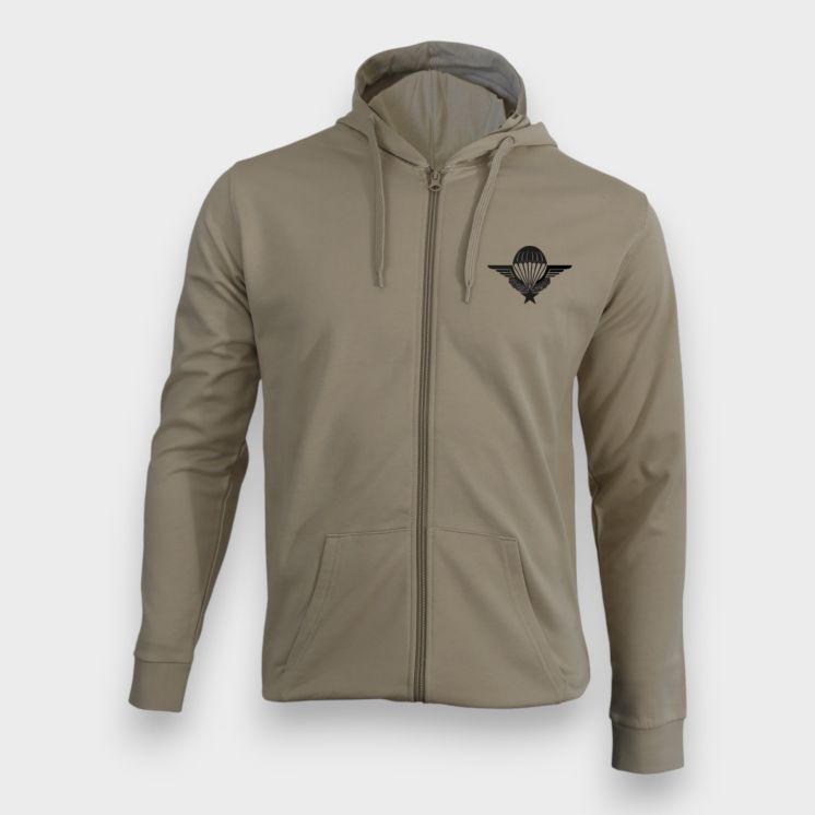 Sweat-shirt zippé Parachutiste Français Light sand