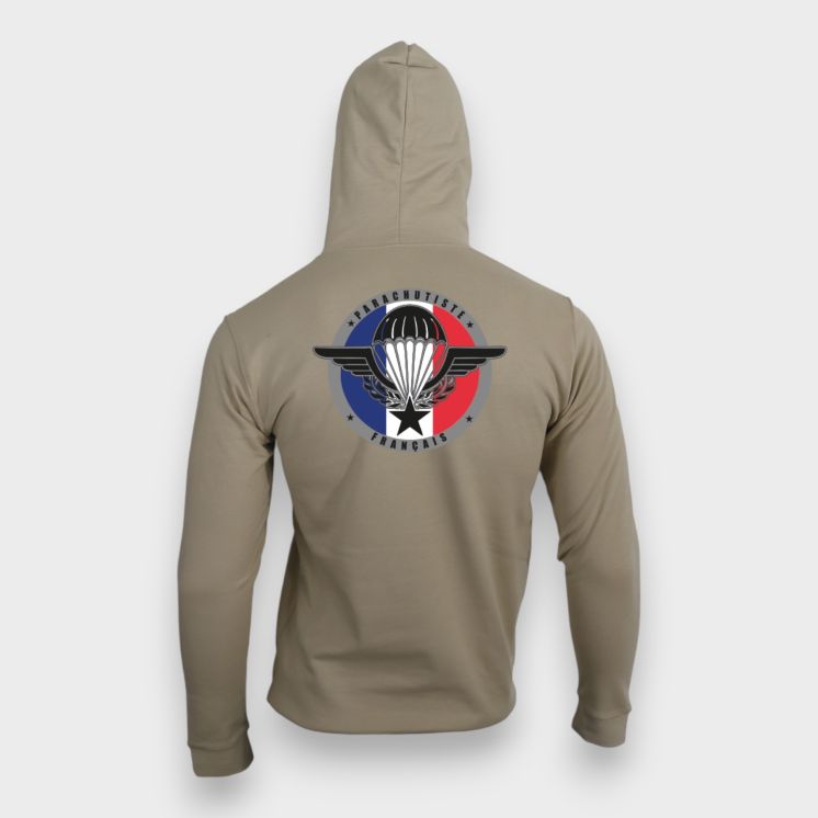 Sweat-shirt zippé Parachutiste FrançaisLight sand