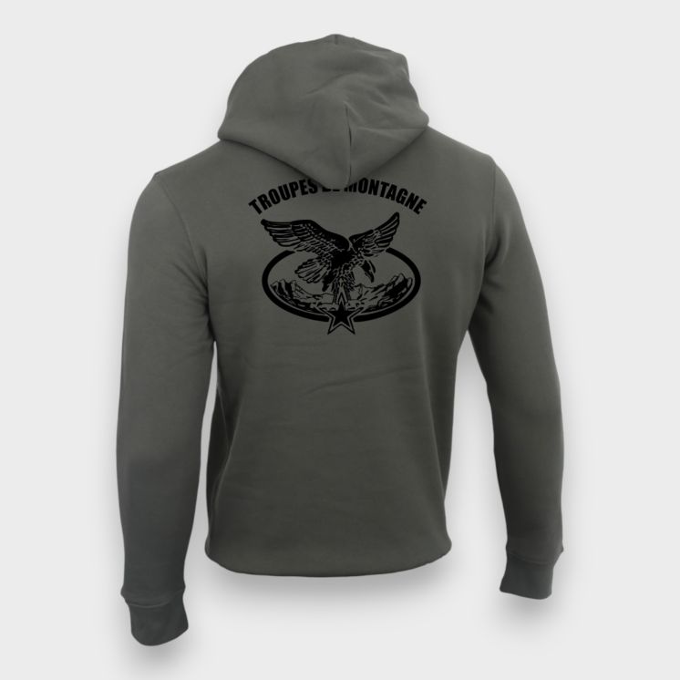 Sweat-shirt 350g Troupes de Montagne Organic Kakhi