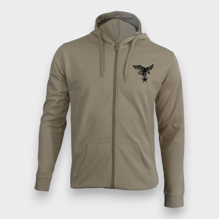 Sweat-shirt zippé Troupes de Montagne FrançaiseLight sand