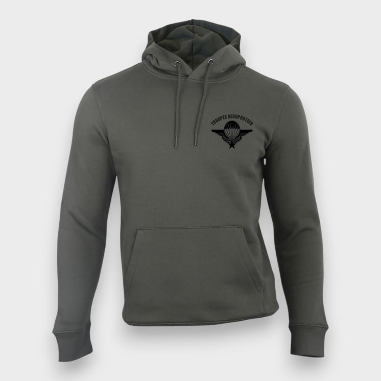 Sweat-shirt 350g Troupes aéroportées Organic Kakhi