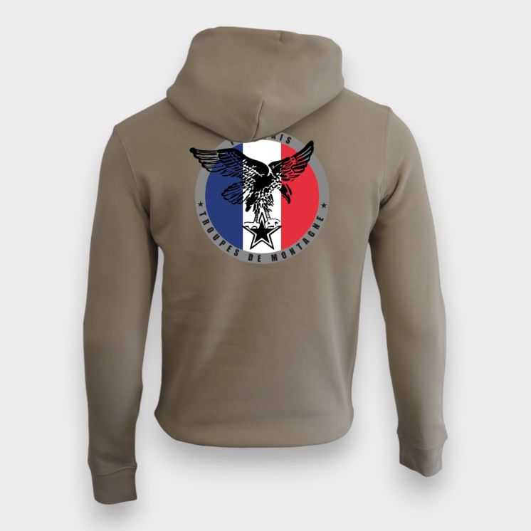 Sweat-shirt 350g Troupes de Montagne FrançaiseWet sand
