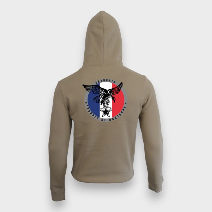 Sweat-shirt 350g Troupes de Montagne FrançaiseWet sand