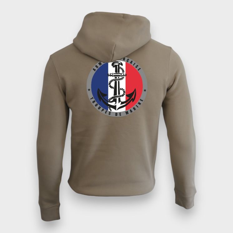 Sweat-shirt 350g Troupes de Marine FranceWet sand