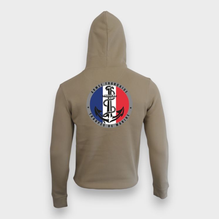 Sweat-shirt 350g Troupes de Marine France Wet Sand