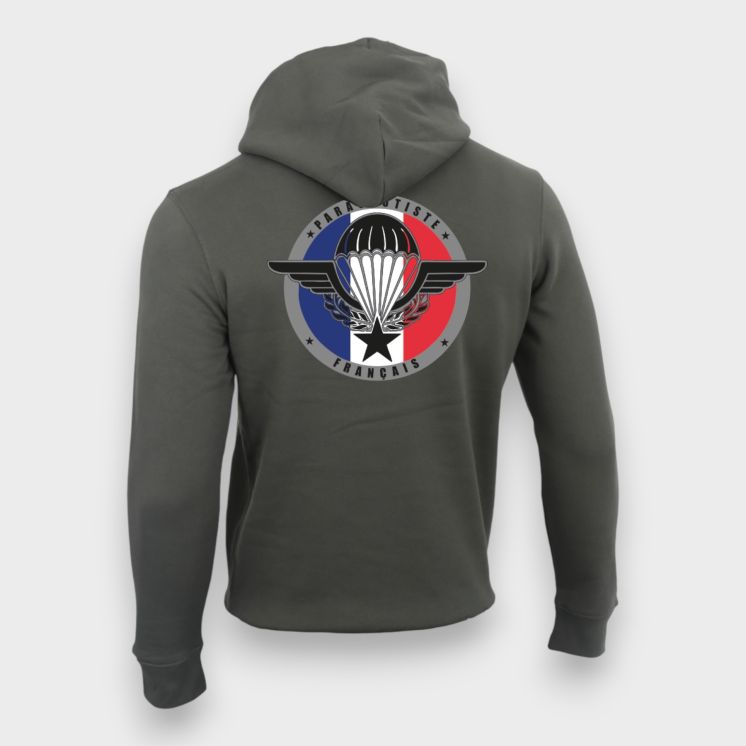 Sweat-shirt 350g Parachutiste FrançaisOrganic Kakhi