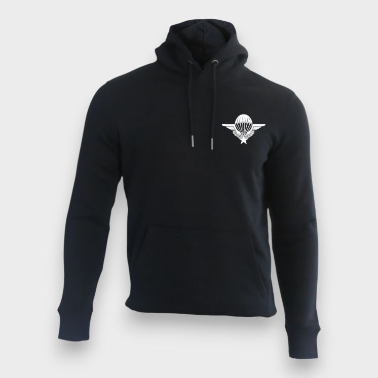 Sweat-shirt 350g Parachutiste FrançaisNoir