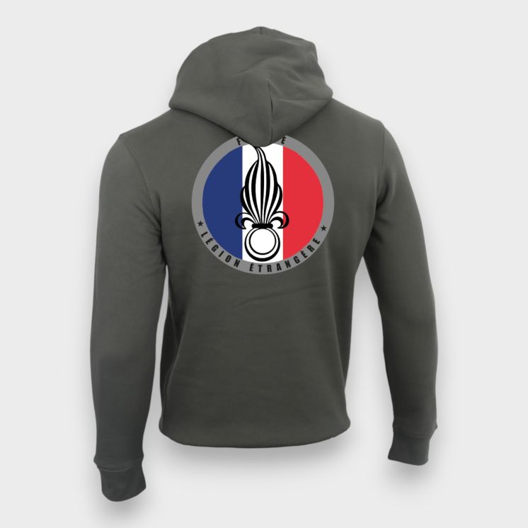 Sweat-shirt 350g Légion Etrangère France Organic Kakhi