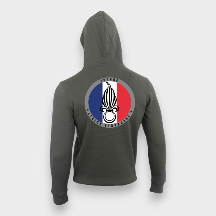 Sweat-shirt 350g Légion Etrangère France Organic Kakhi