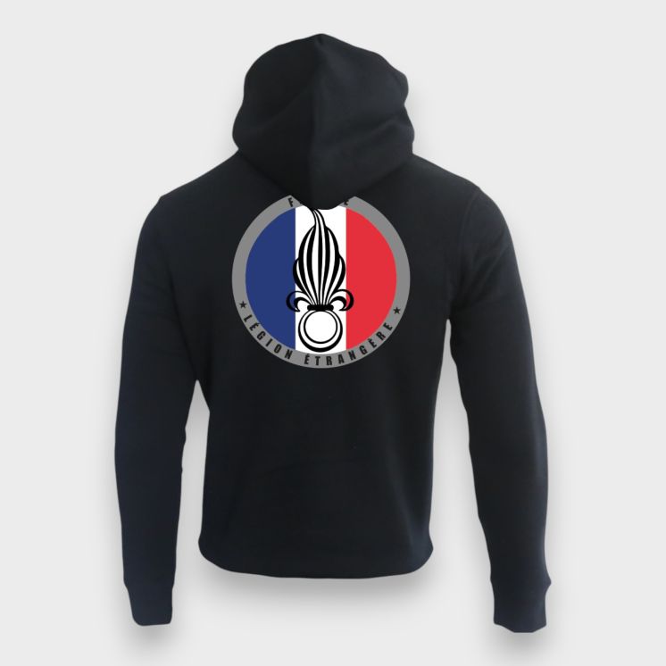 Sweat-shirt 350g Légion Etrangère FranceNoir
