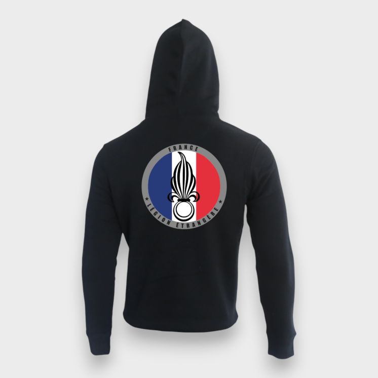 Sweat-shirt 350g Légion Etrangère FranceNoir