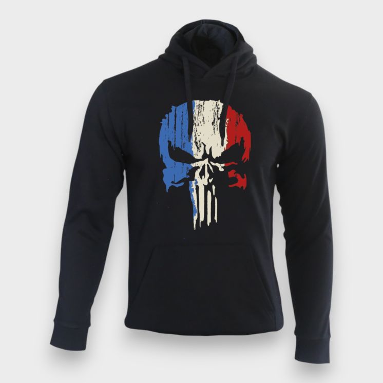 Sweat-shirt Punisher France Noir