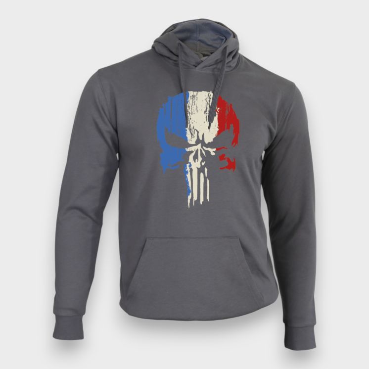 Sweat-shirt Punisher France Gris