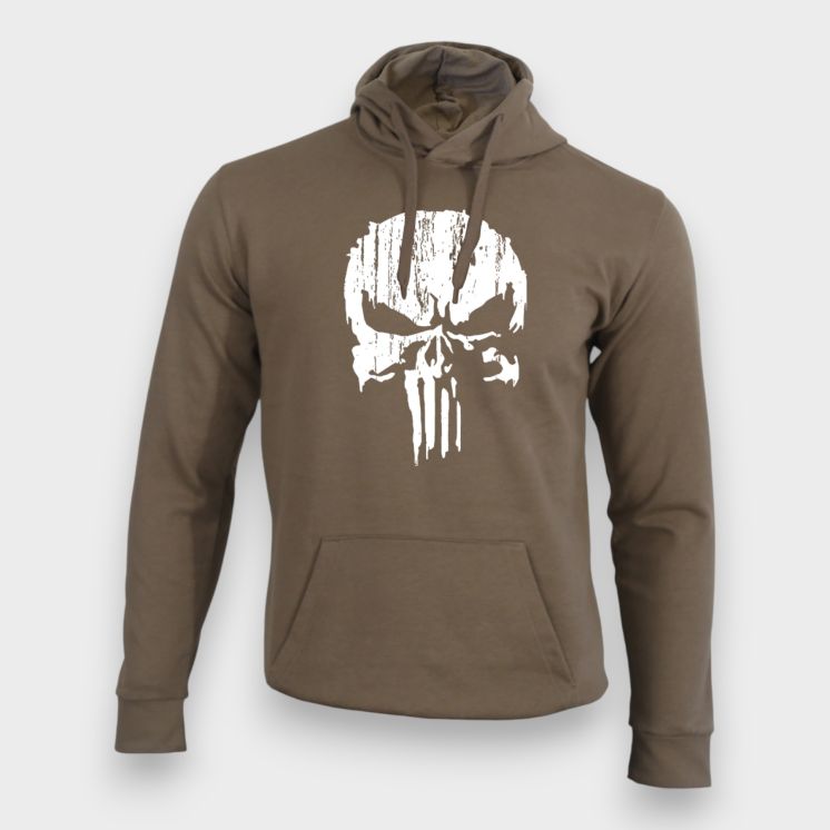 Sweat-shirt Punisher Blanc Moka