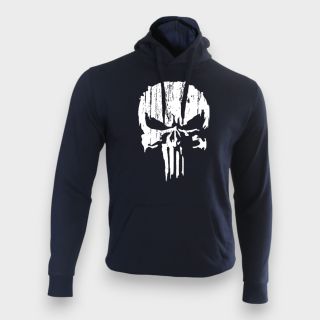 Sweat-shirt Punisher Blanc Marine