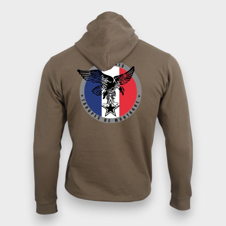 Sweat-shirt Toupes de Montagne Française Moka