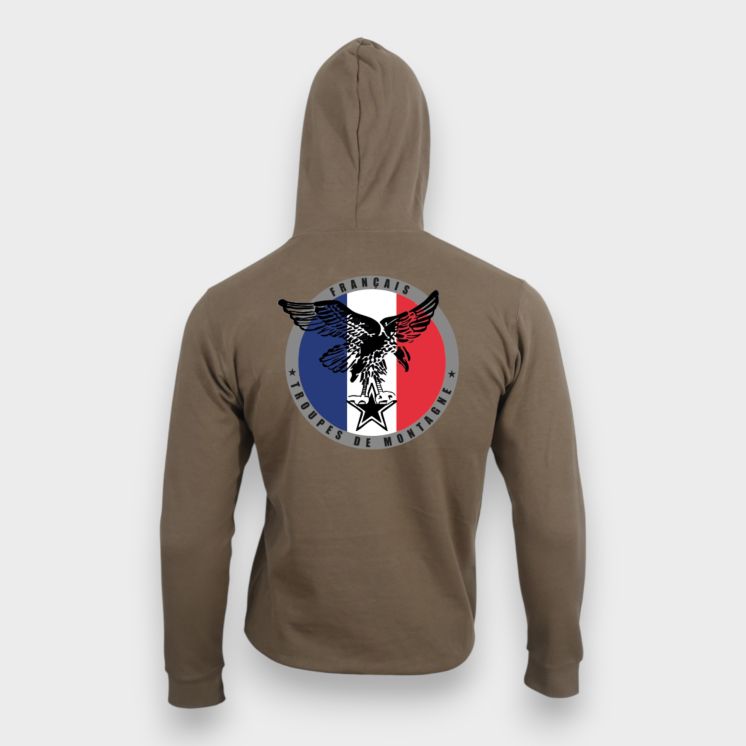 Sweat-shirt Toupes de Montagne Française Moka