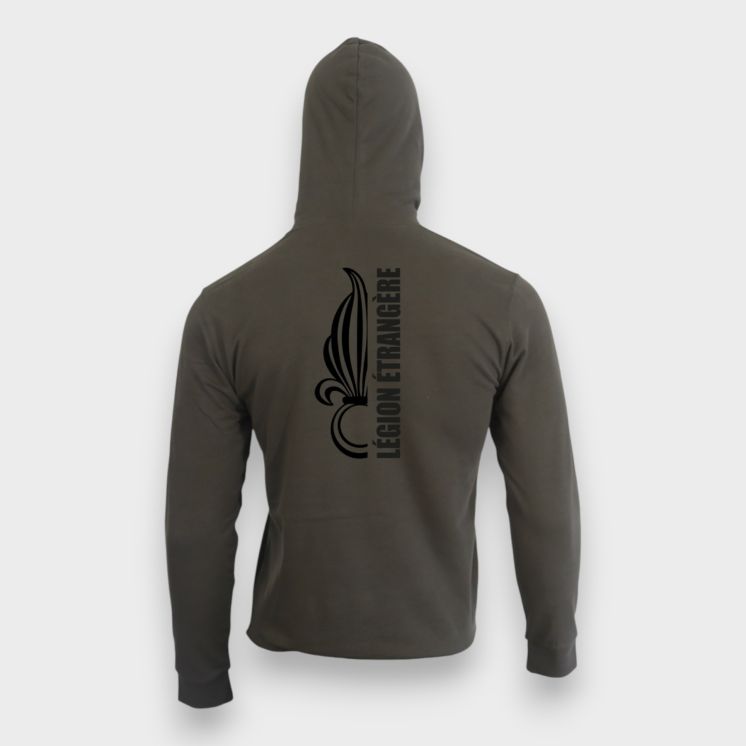 Sweat-shirt Légion Etrangère design Kaki
