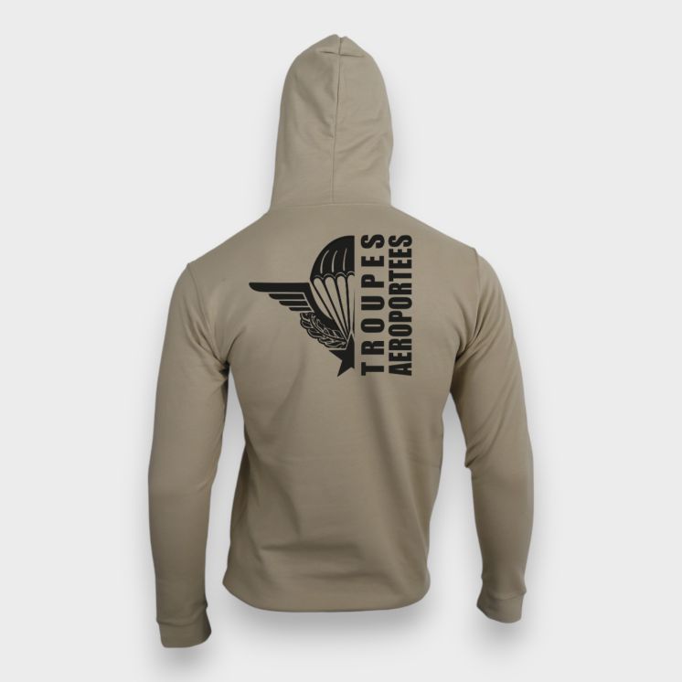 Sweat-shirt Troupes Aéroportées design Light Sand