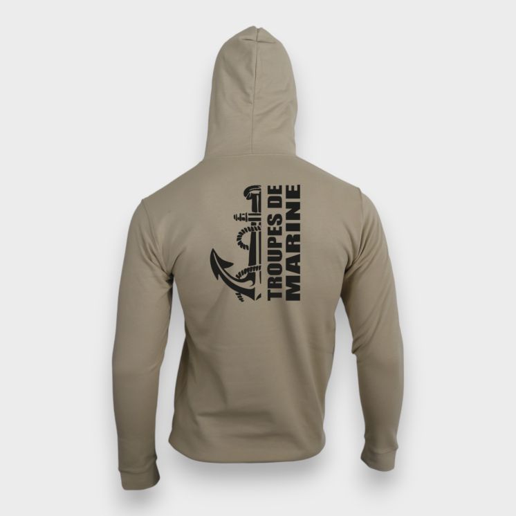 Sweat-shirt Troupes de Marine design Light Sand