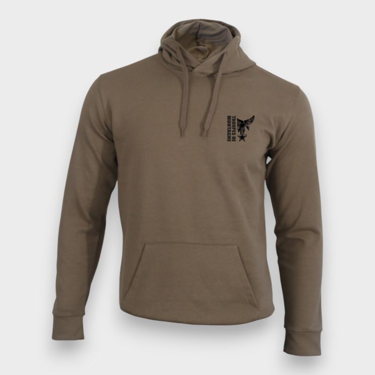 Sweat-shirt Troupes de Montagne design Moka