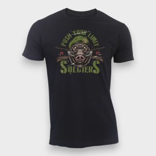T-shirt Push your limit Soldiers Noir