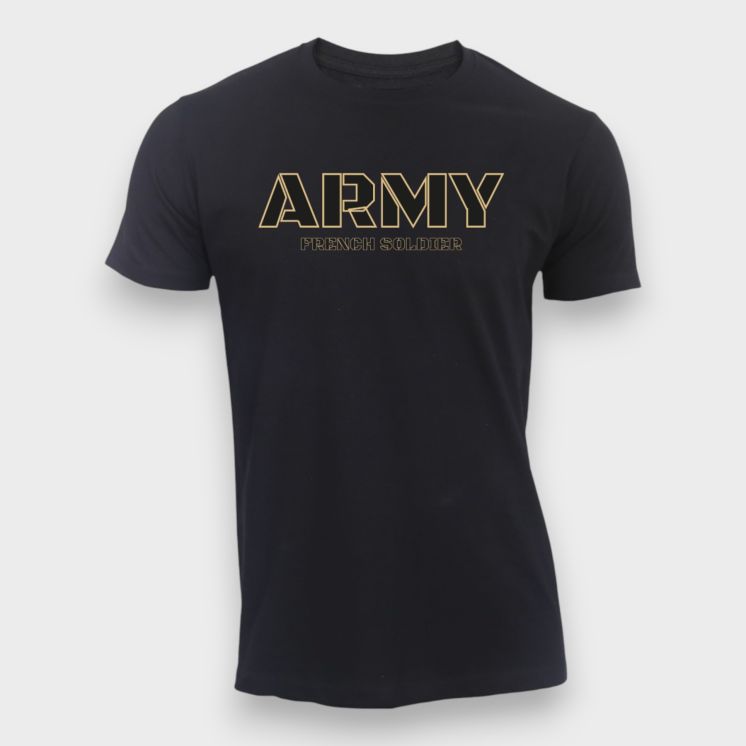 T-shirt Army French Soldier Noir