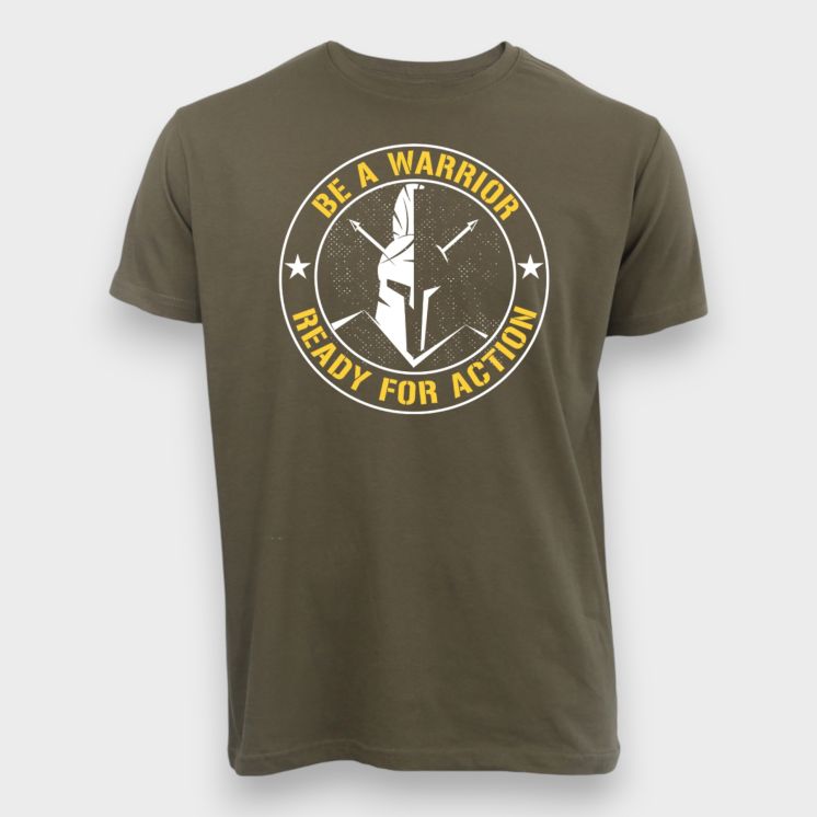 T-shirt Be a warrior Kaki