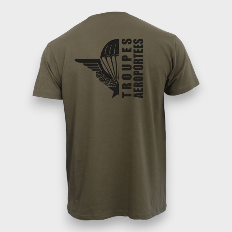 T-shirt Troupes Aéroportées design Kaki