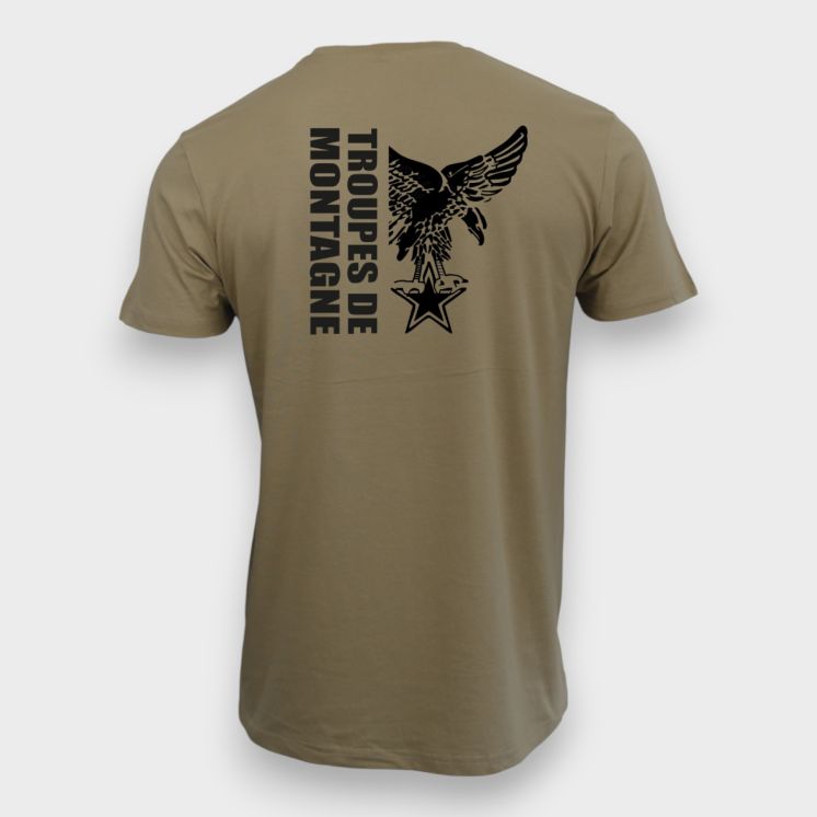 T-shirt Troupes de Montagne design Coyote